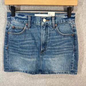 Denim Forum Light Blue Denim Mini Skirt